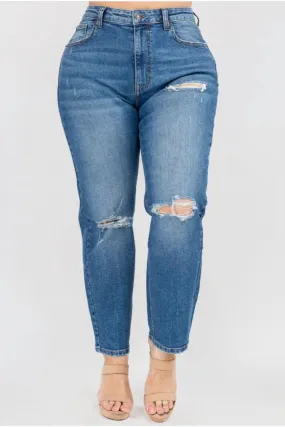 American Bazi - High Waist Distressed Jeans - Plus