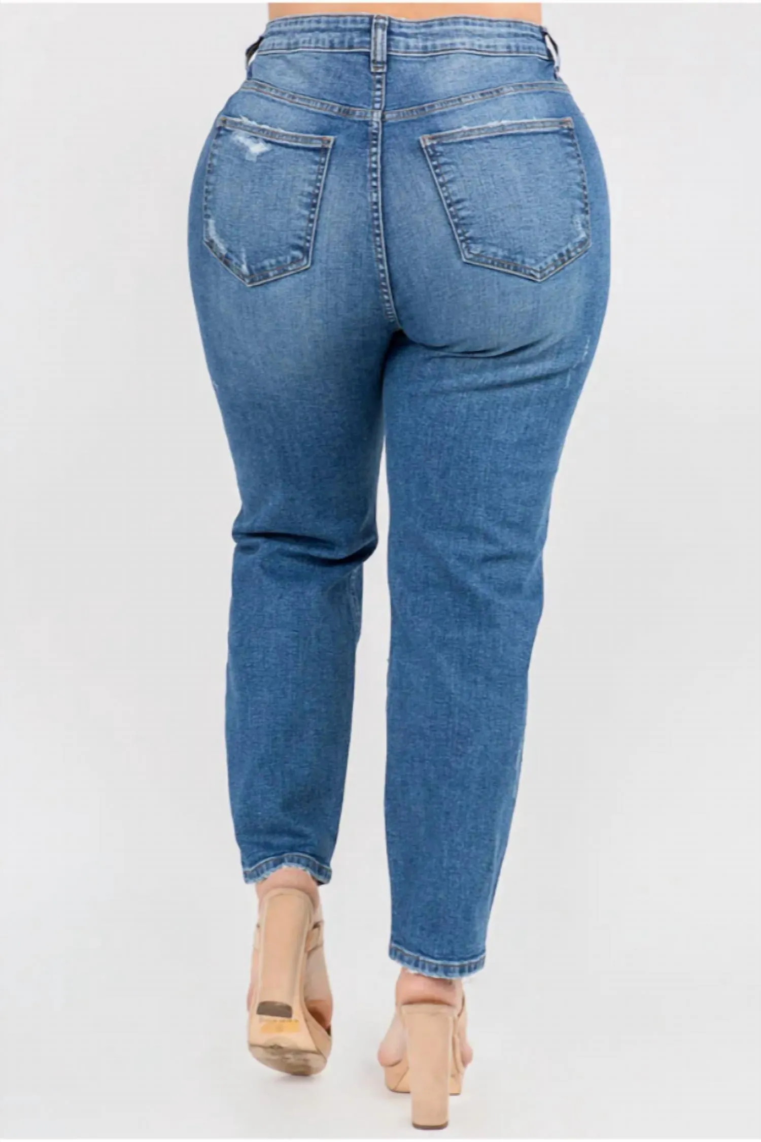 American Bazi - High Waist Distressed Jeans - Plus