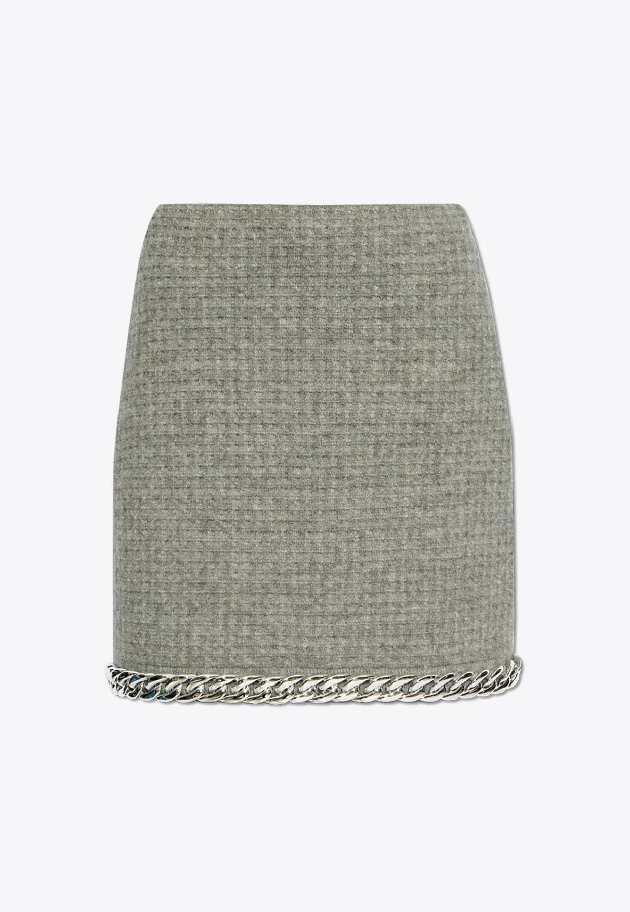 Chain-Detailed Midi Skirt