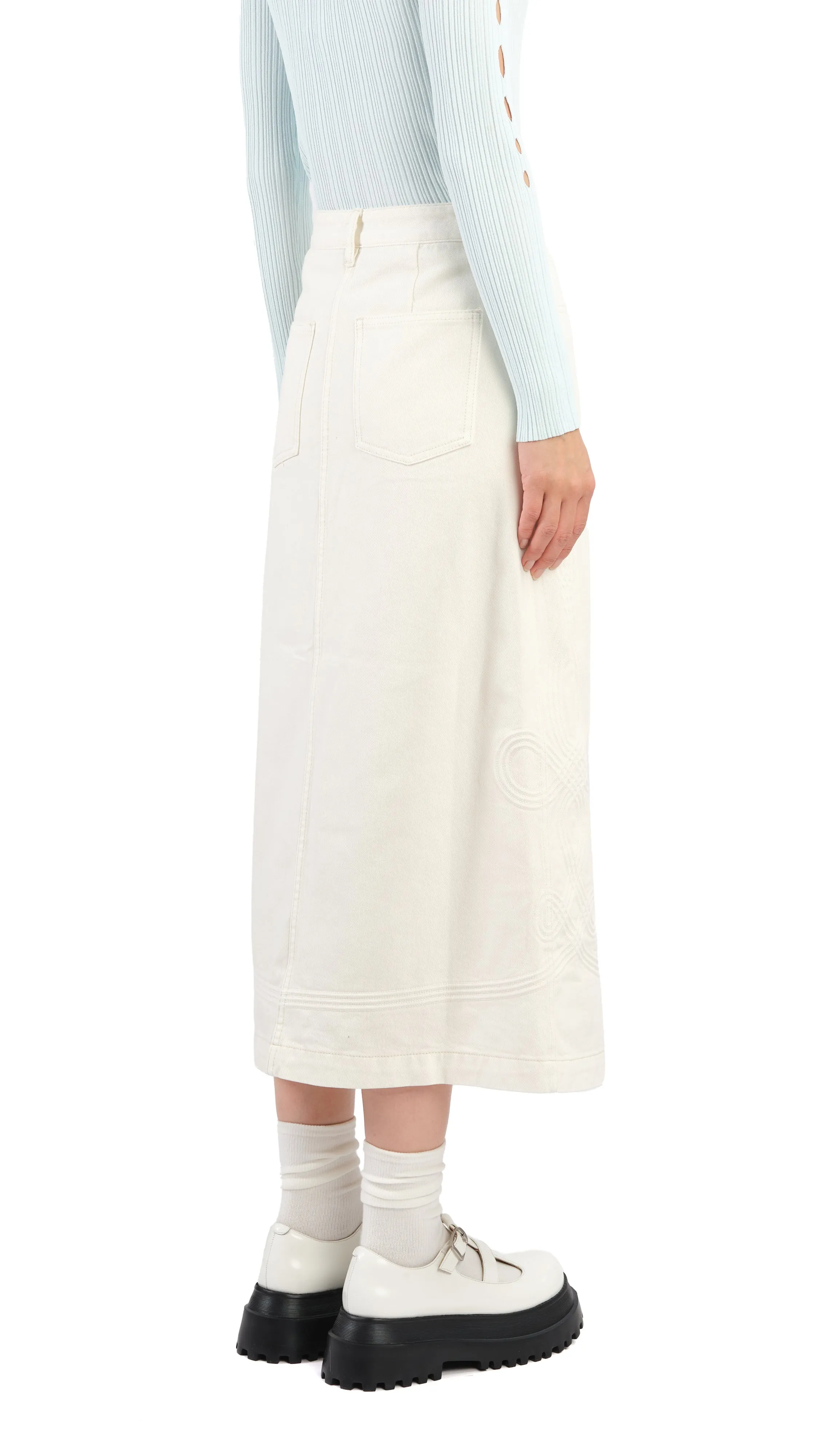 Corded Braiding Pencil Skirt