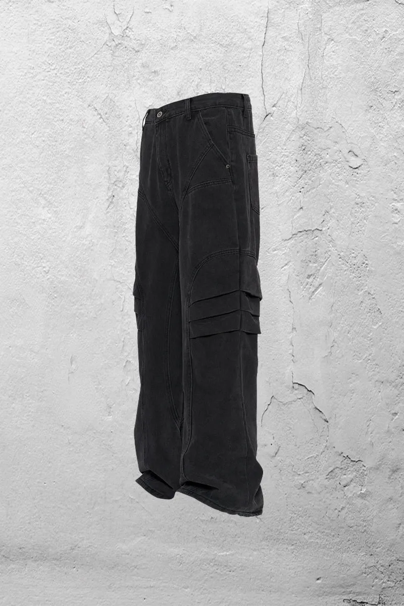 Dragon Scale Wide-leg Jeans