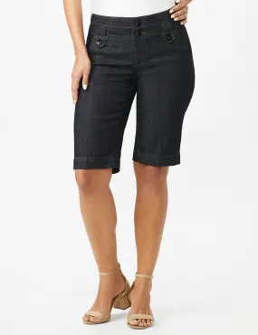 Extended Button Tab Bermuda Short With Inner Beauty