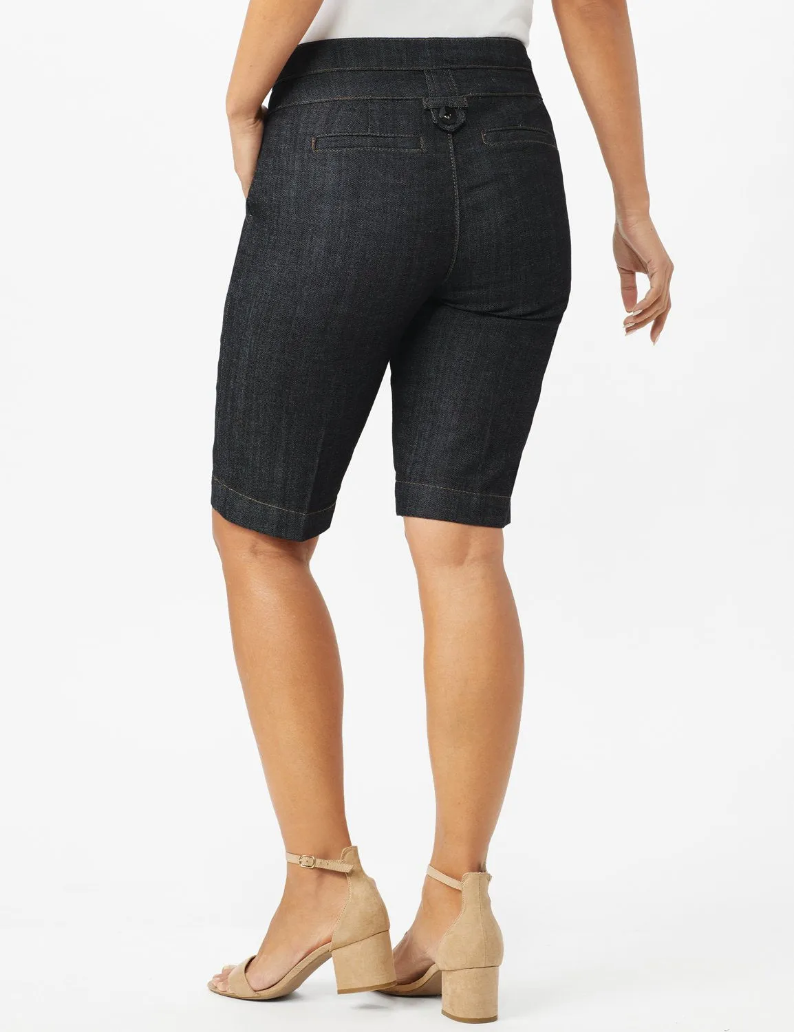 Extended Button Tab Bermuda Short With Inner Beauty