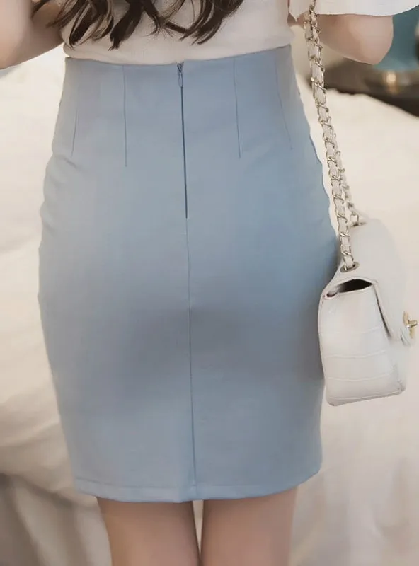Faldas Women Sexy Elastic High Waist Pencil Skirt