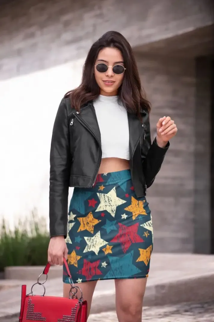 Graphic Pattern (7) Pencil Skirt