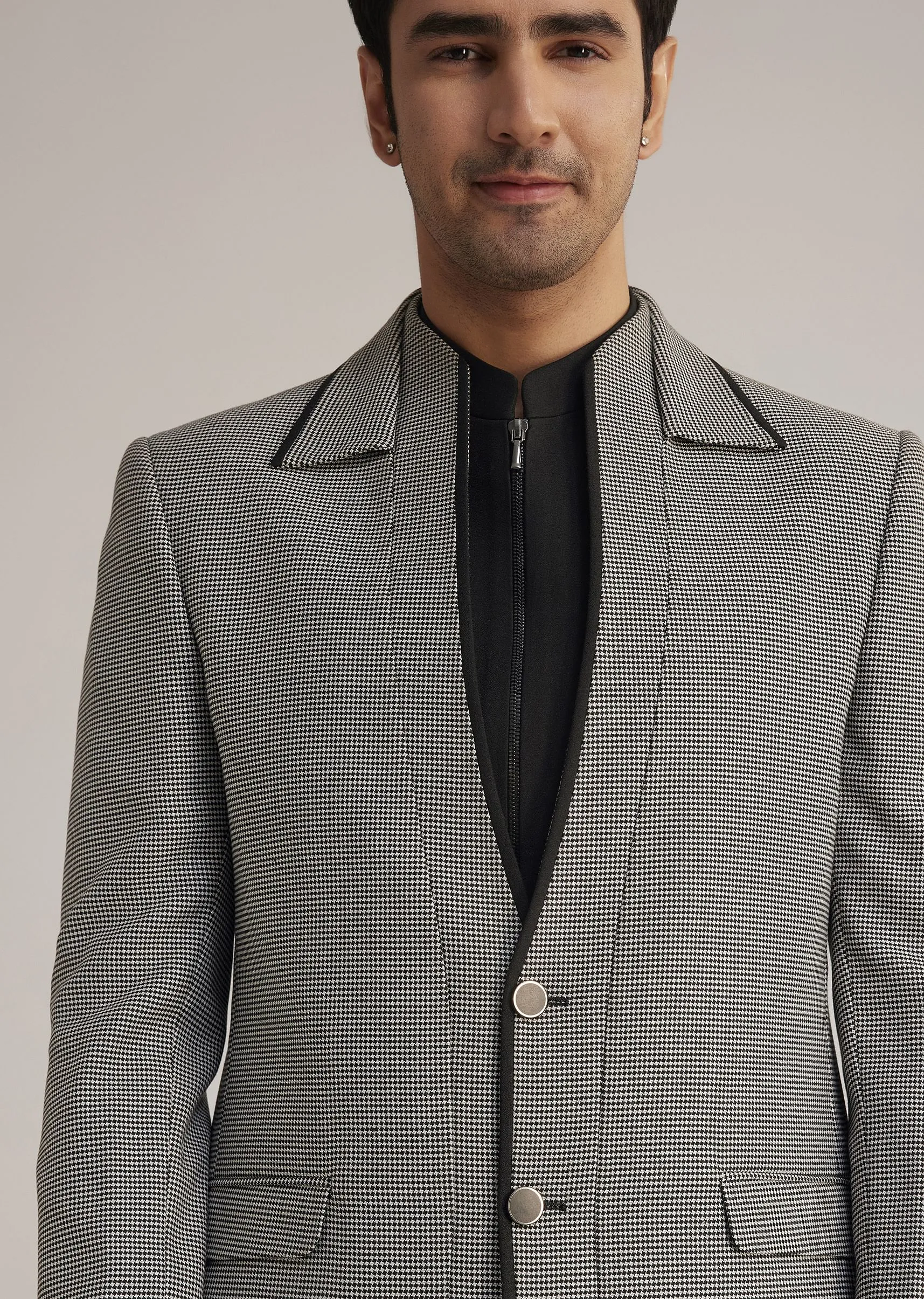 Grey Terry Rayon Suit Set