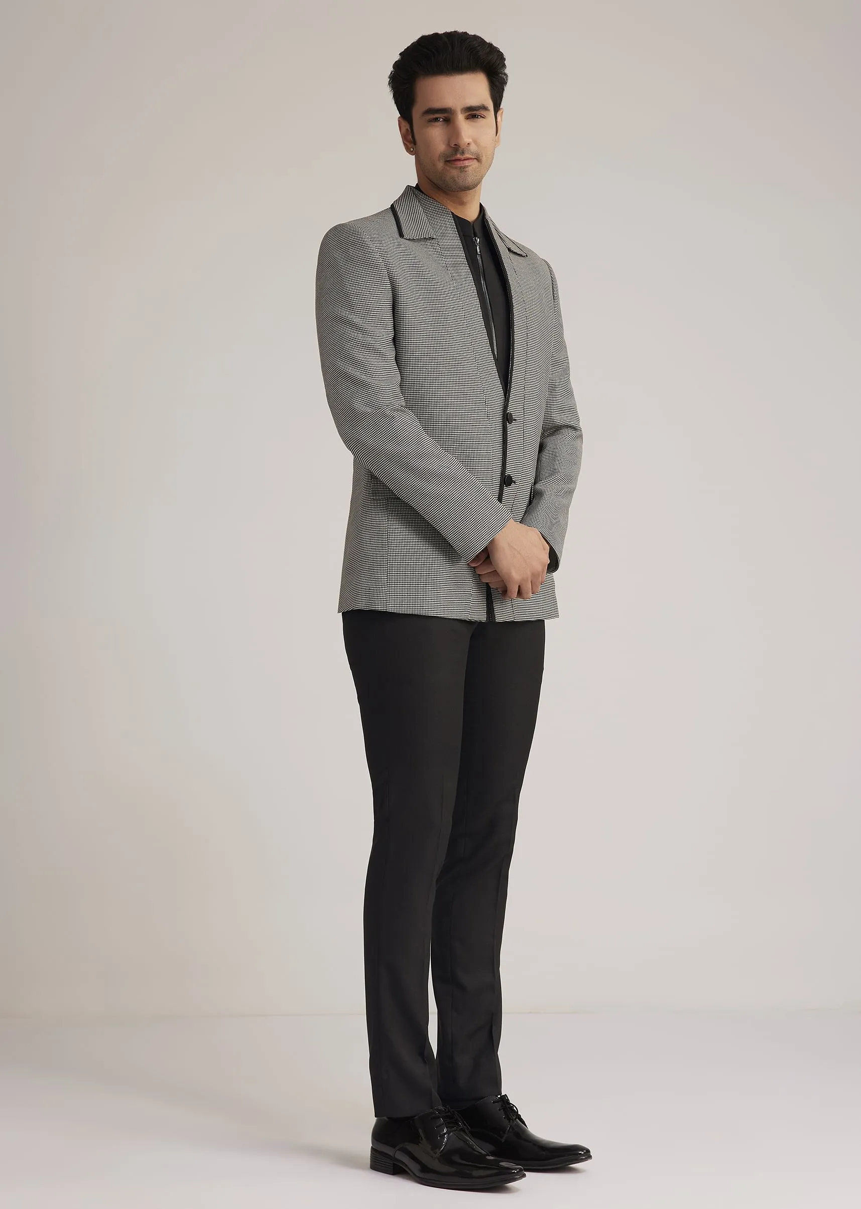 Grey Terry Rayon Suit Set