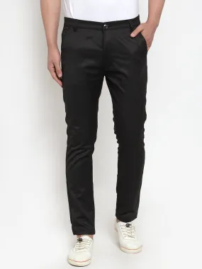 Men's Black Solid Formal Trousers ( FGP 253Black ) - Jainish