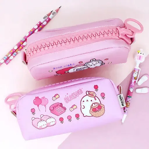 Molang Big Zipper Pencil Case – Kawaii Pastel Edition