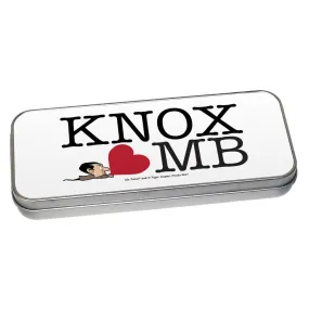 Personalised Heart Mr Bean 3 Pencil tin