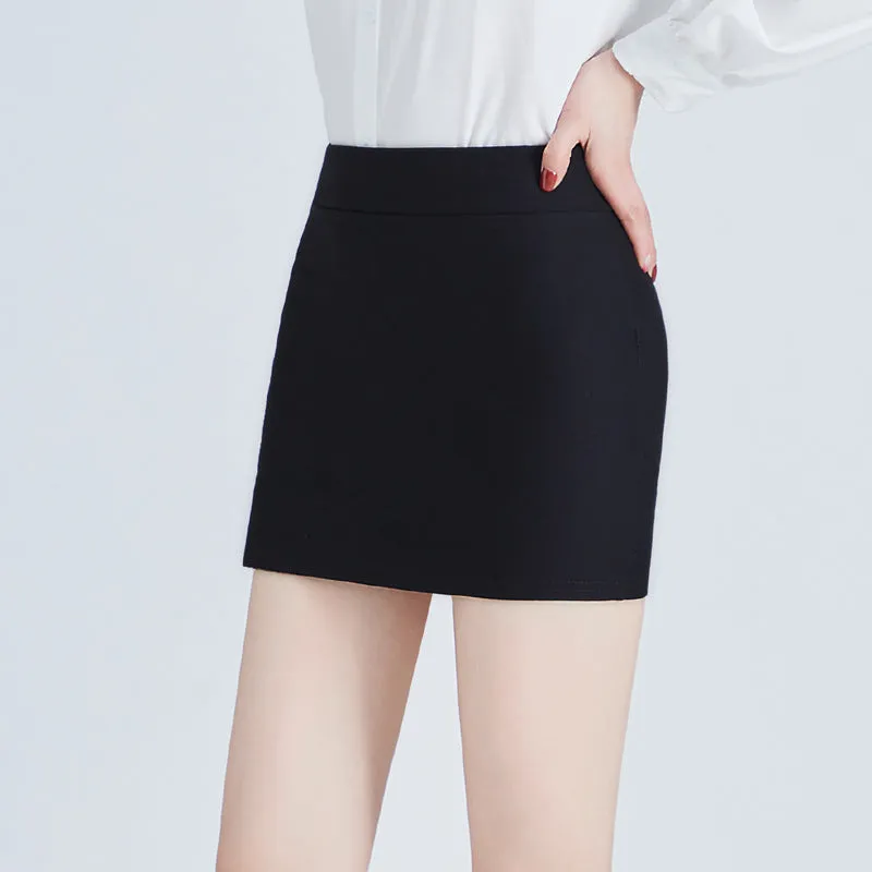 Short Hip Flattering Stretchable Slim Look High Waist Elastic Women Black cm Nightclubs Mini Skirt
