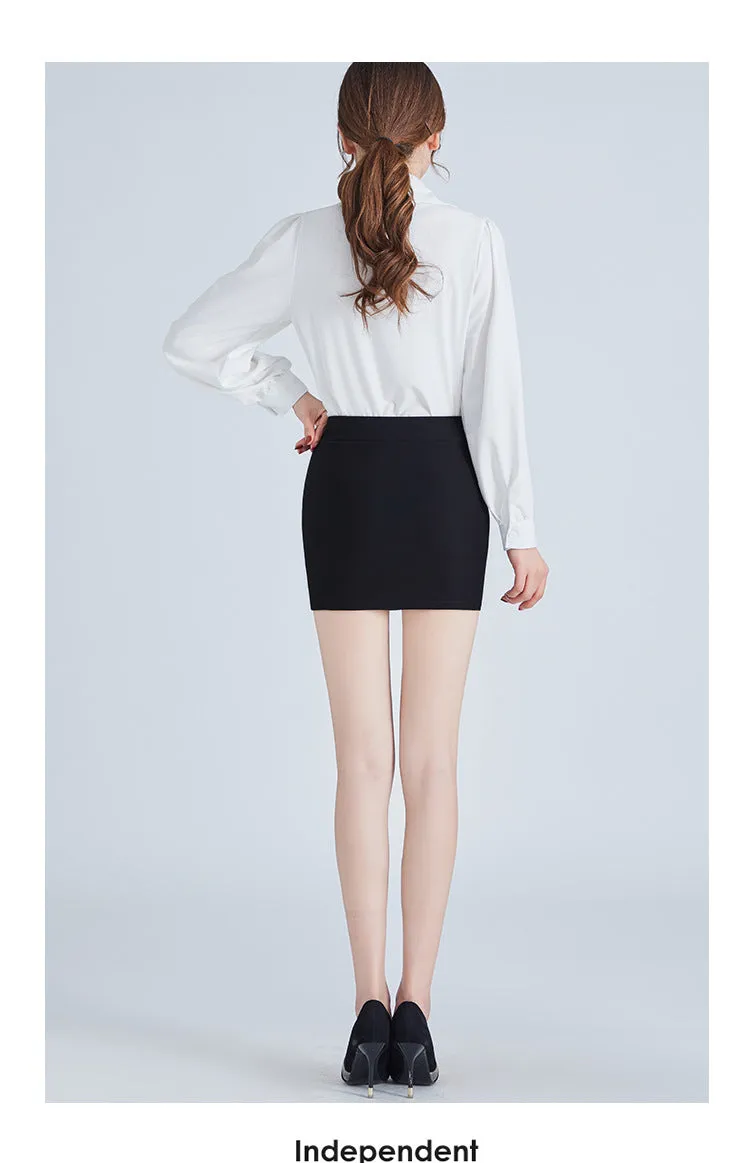 Short Hip Flattering Stretchable Slim Look High Waist Elastic Women Black cm Nightclubs Mini Skirt