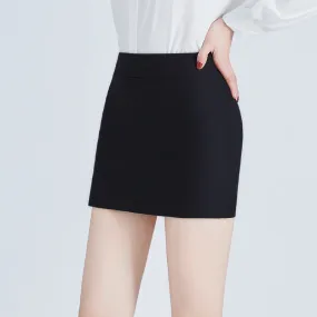 Short Hip Flattering Stretchable Slim Look High Waist Elastic Women Black cm Nightclubs Mini Skirt