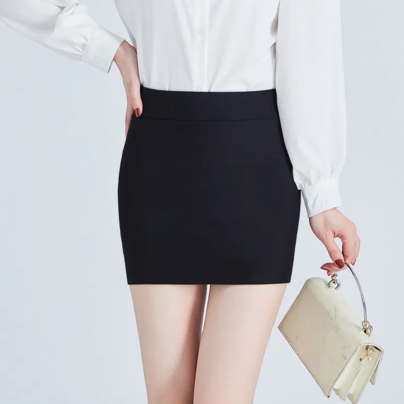 Short Hip Flattering Stretchable Slim Look High Waist Elastic Women Black cm Nightclubs Mini Skirt