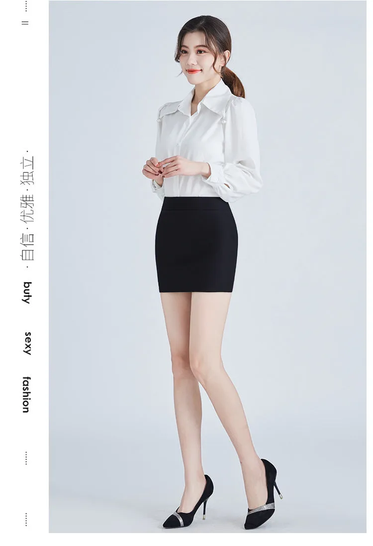 Short Hip Flattering Stretchable Slim Look High Waist Elastic Women Black cm Nightclubs Mini Skirt
