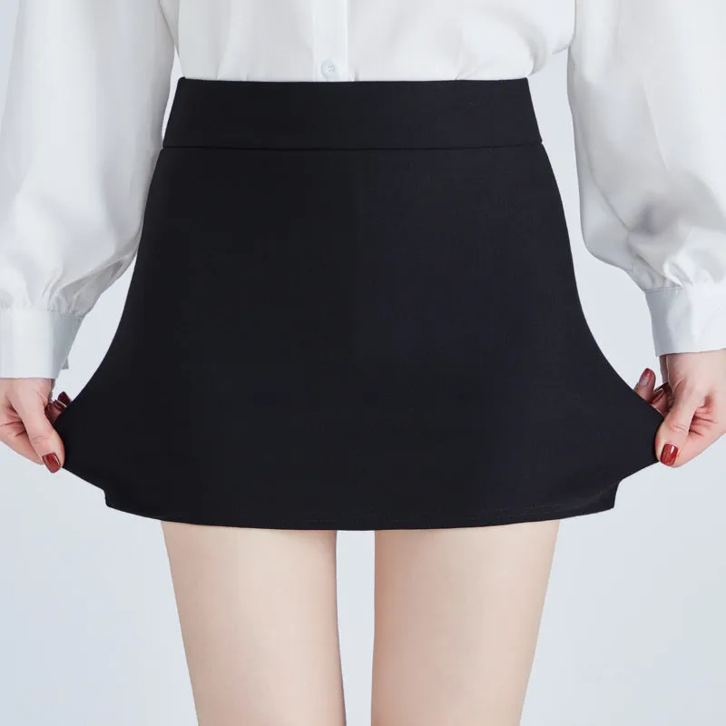 Short Hip Flattering Stretchable Slim Look High Waist Elastic Women Black cm Nightclubs Mini Skirt