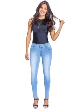 Skinny Colombian Butt Lifting Jeans with Removable Pads Lowla JE217988
