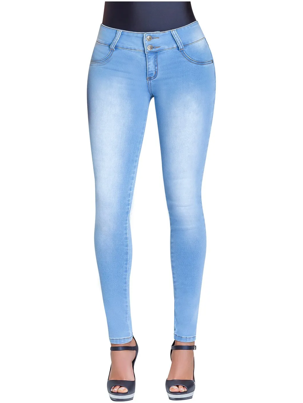 Skinny Colombian Butt Lifting Jeans with Removable Pads Lowla JE217988
