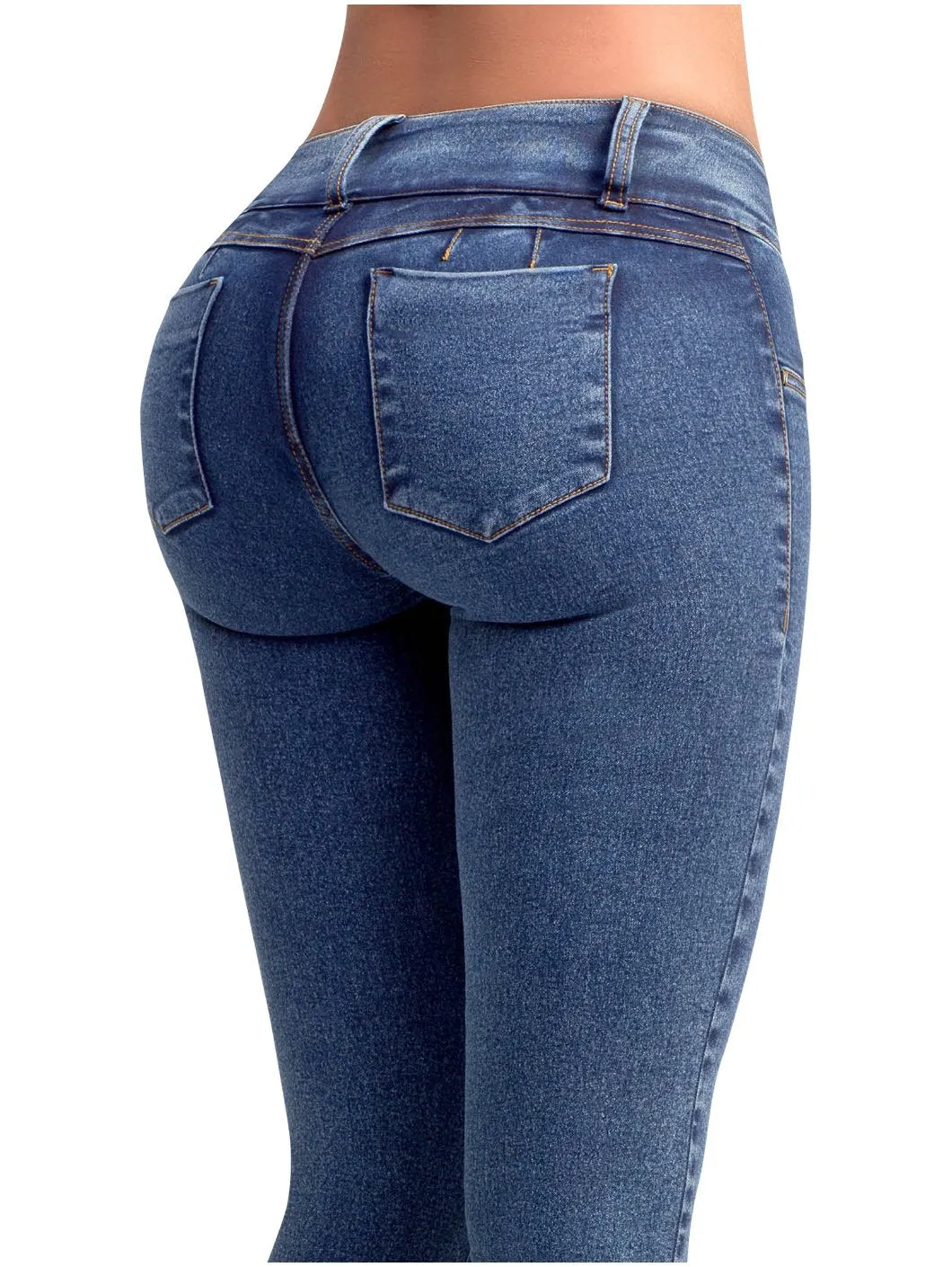 Skinny Colombian Butt Lifting Jeans with Removable Pads Lowla JE217988