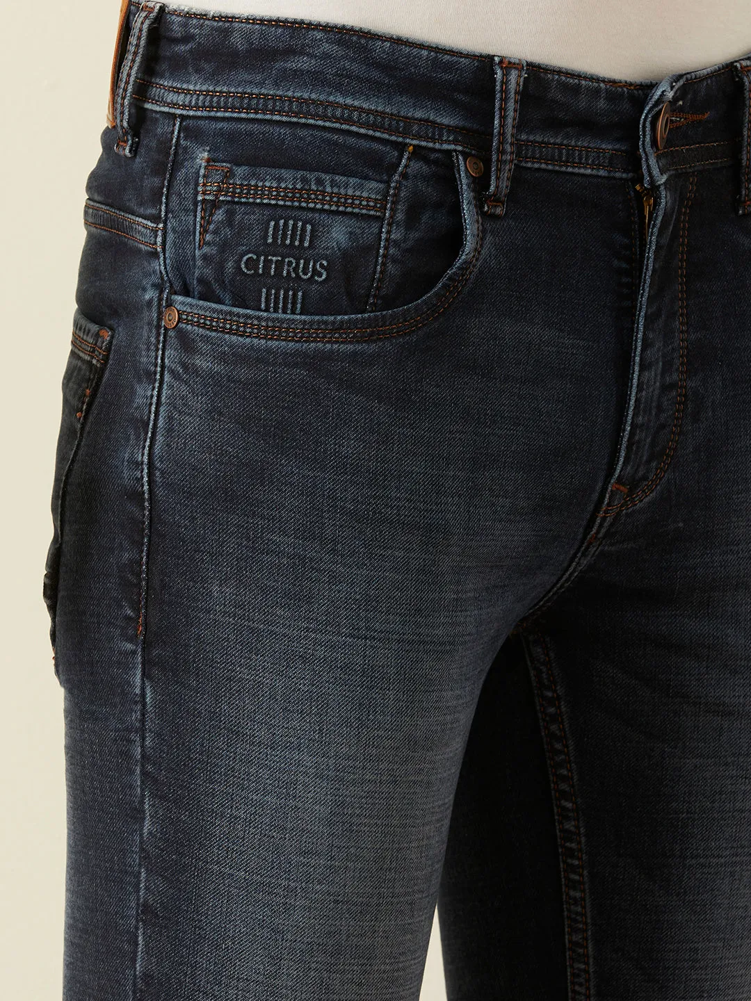 Skinny Fit Indigo Plain Jeans
