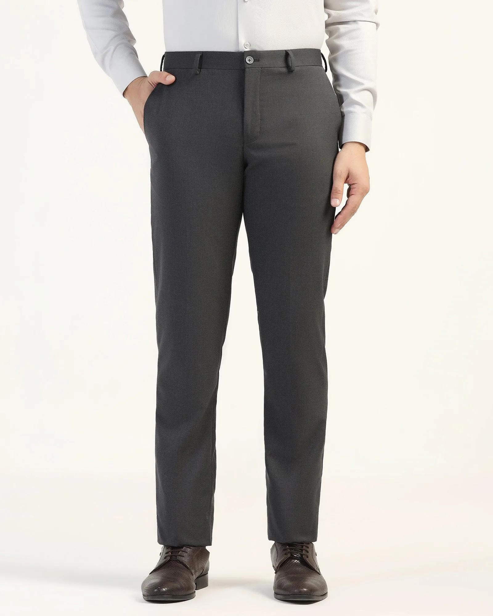 Slim Comfort B-95 Formal Charcoal Textured Trouser - Cadillac