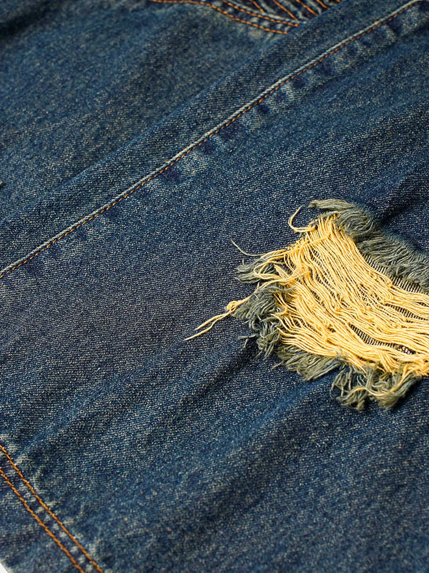 Sneakerhill American High Street Washed Distressed Jeans
