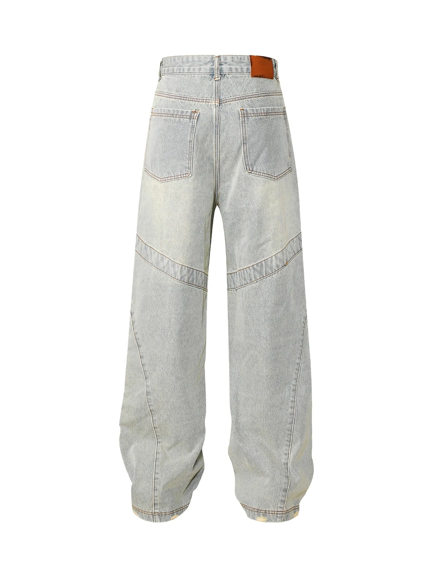Sneakerhill American High Street Washed Distressed Jeans
