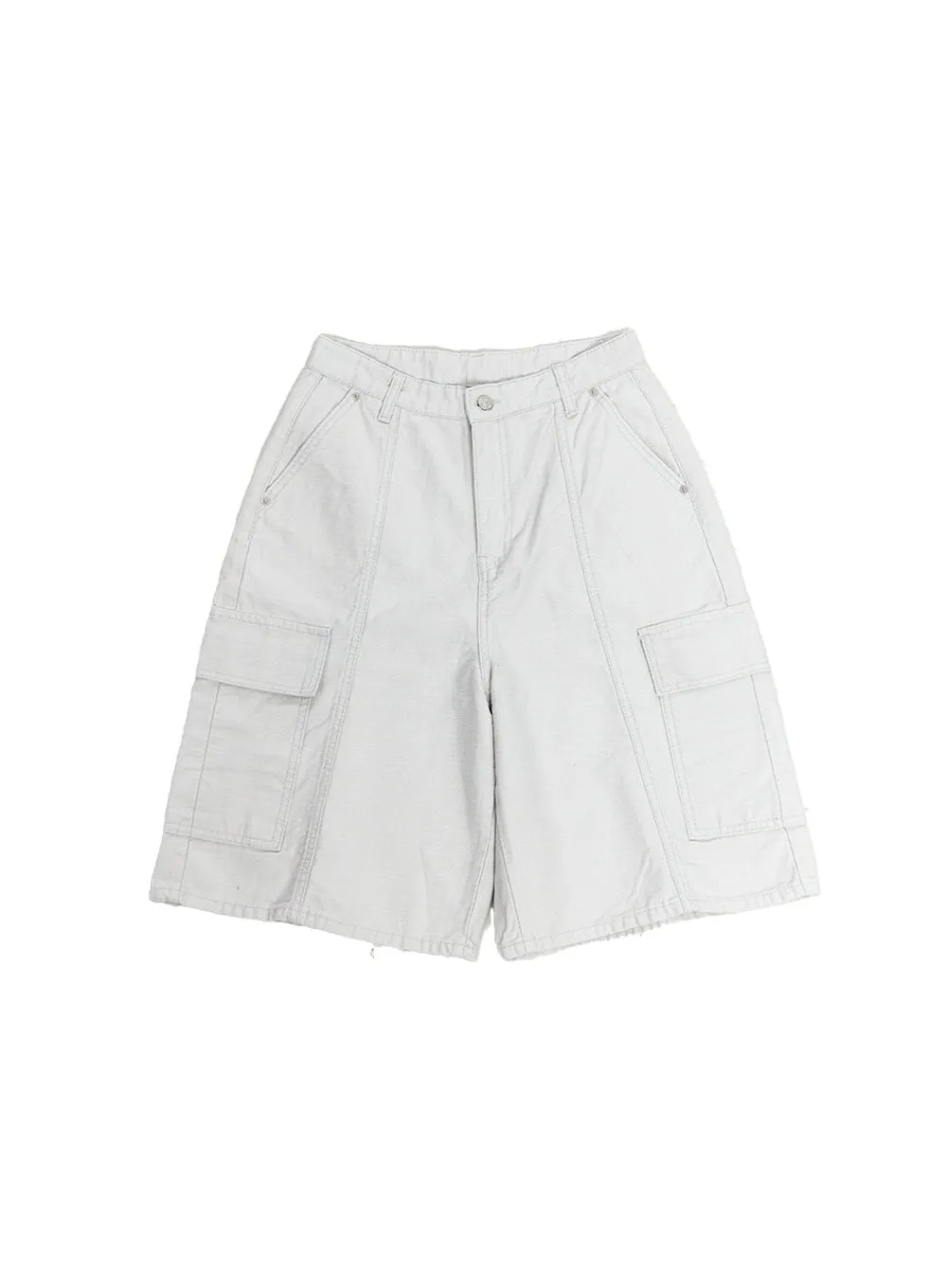 Solid-Color Cargo Shorts CM514