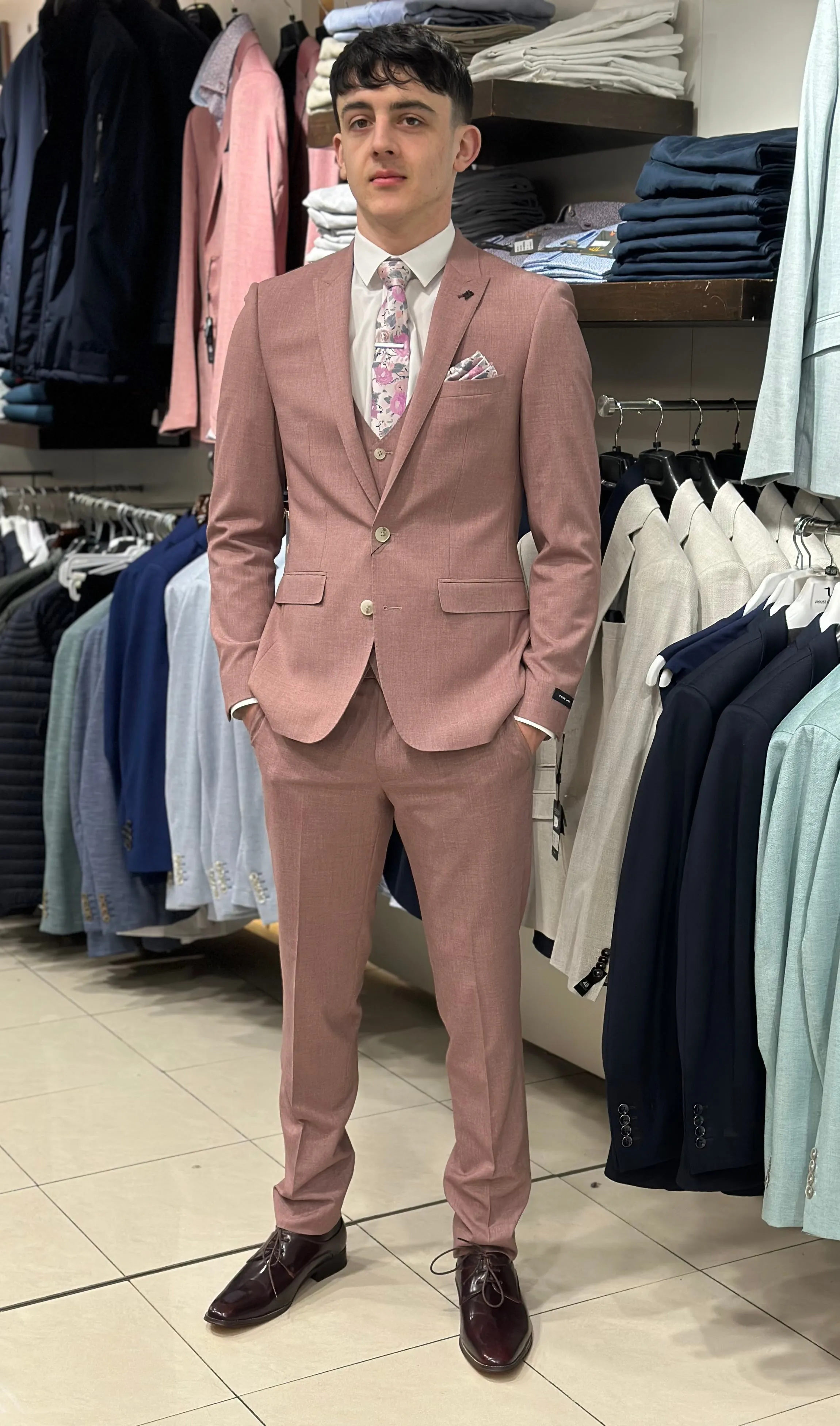 White Lable Slim fit 3P Rossa Pink