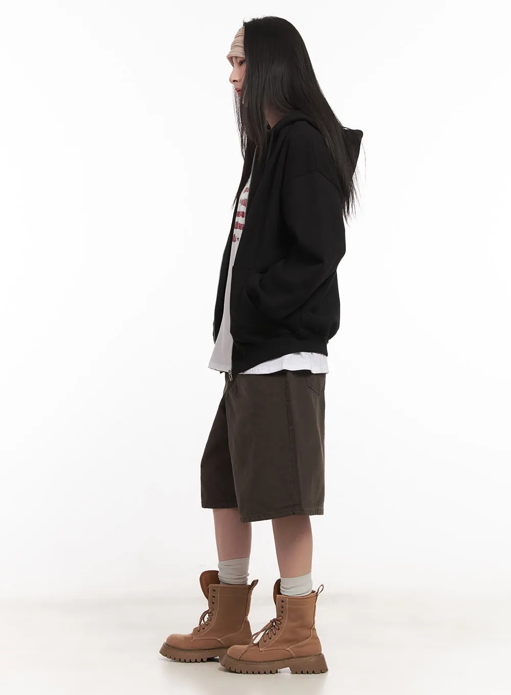 Wide-Fit Cotton Bermuda Shorts CM517
