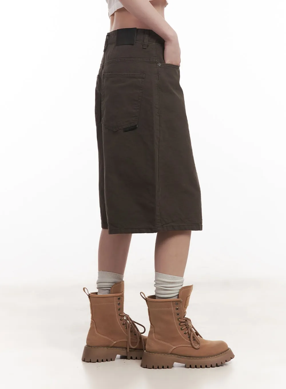 Wide-Fit Cotton Bermuda Shorts CM517