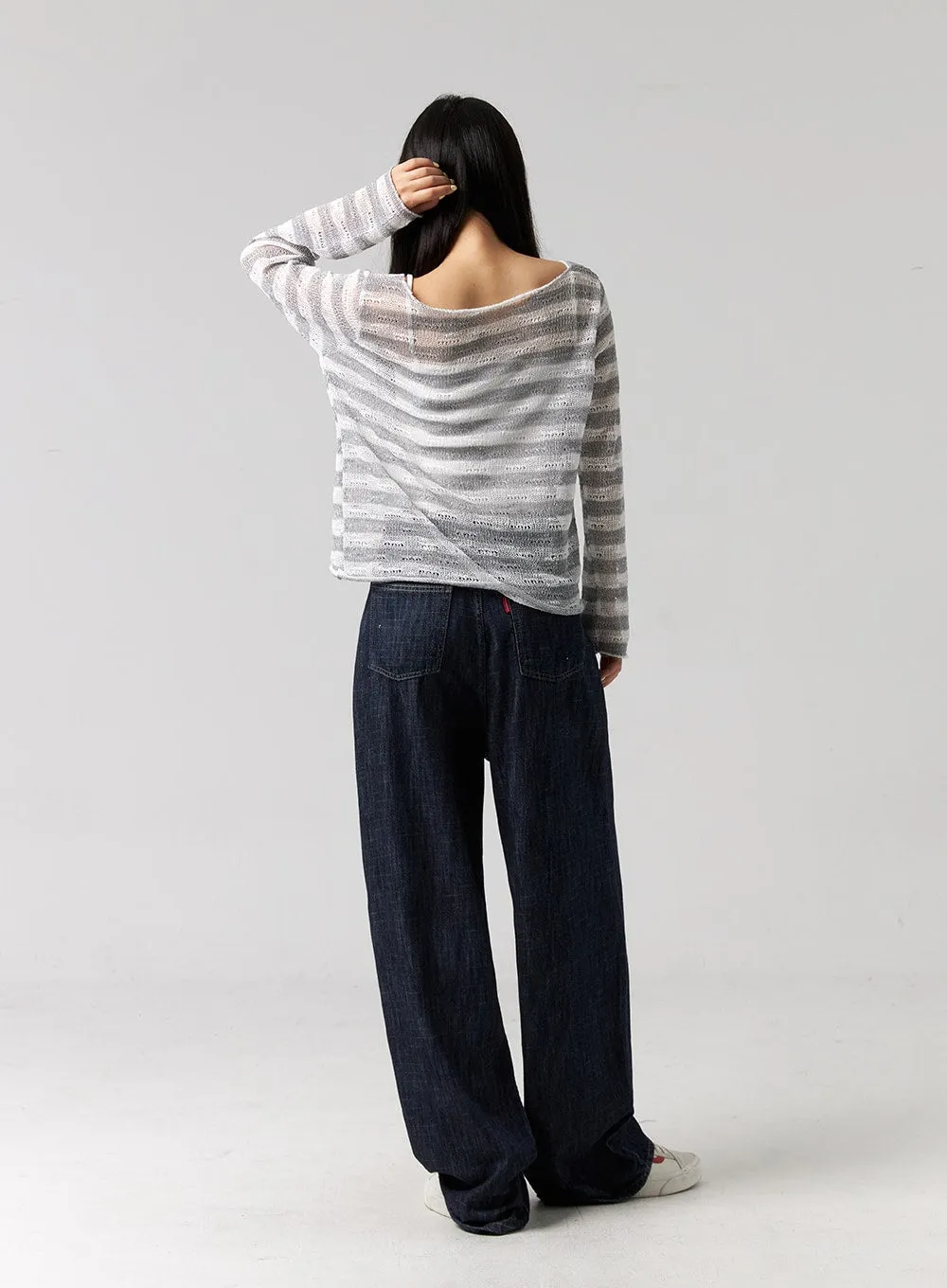 Wide Leg Indigo Jeans CG323