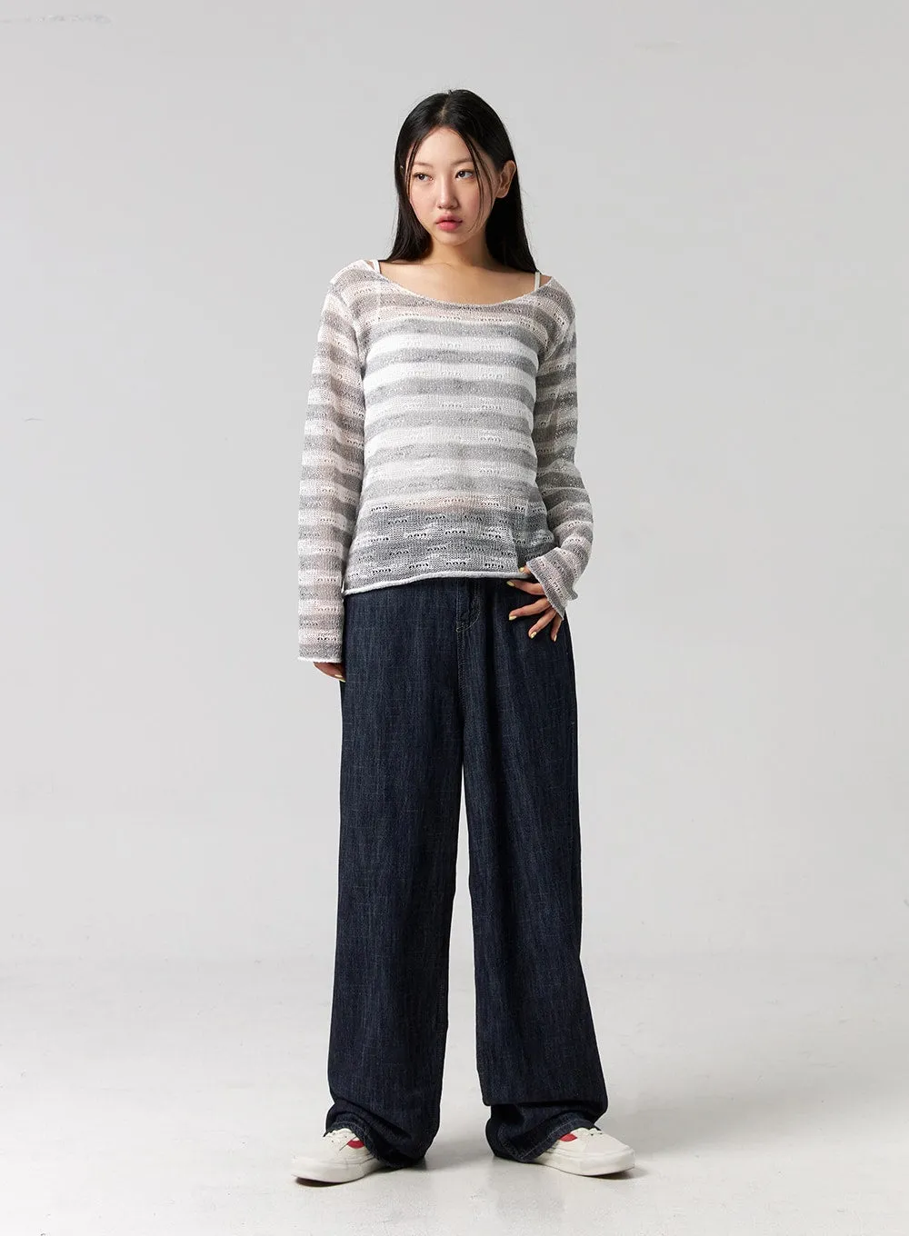 Wide Leg Indigo Jeans CG323