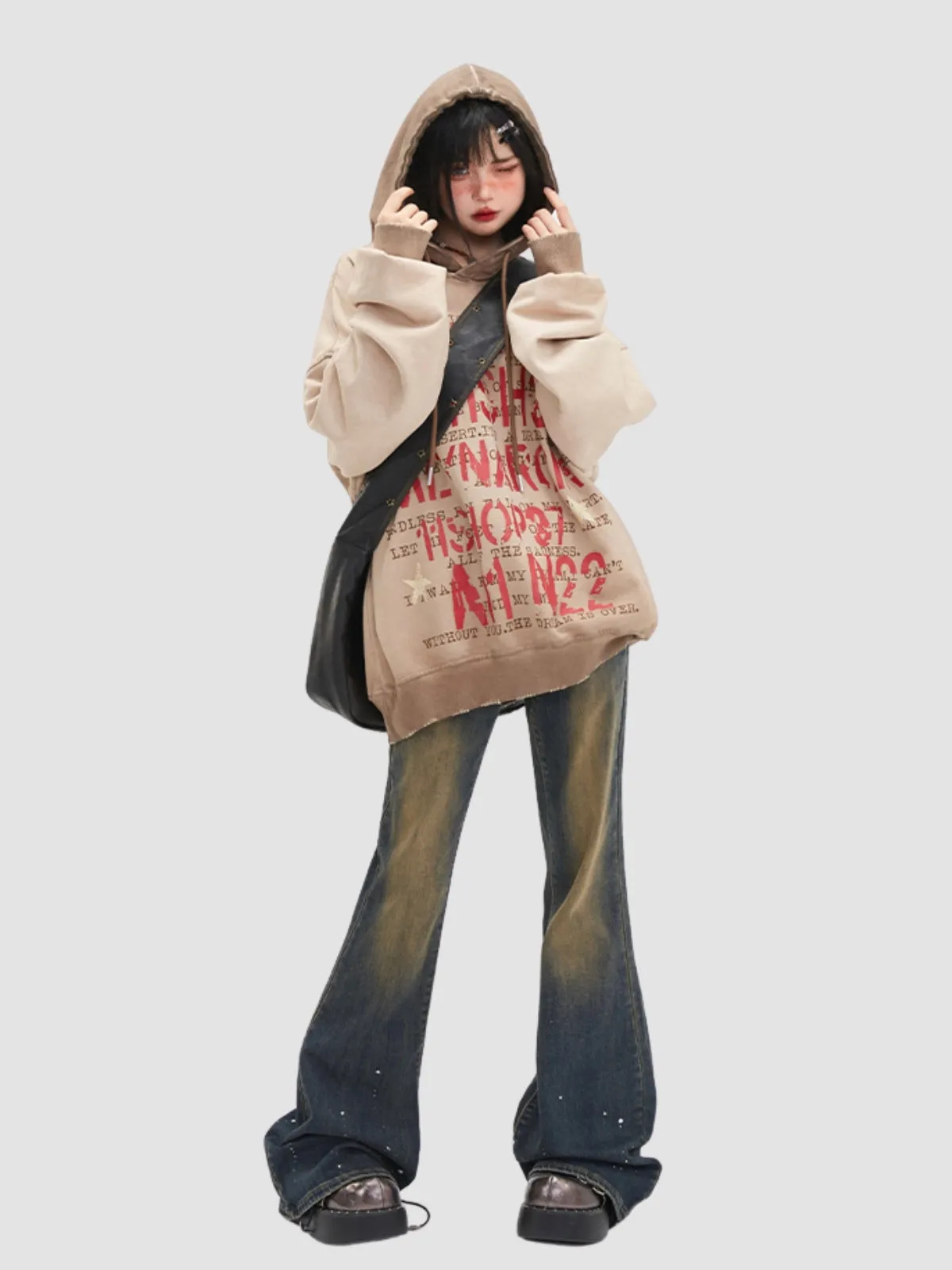 WLS Retro Distressed Low Waist Slim Jeans
