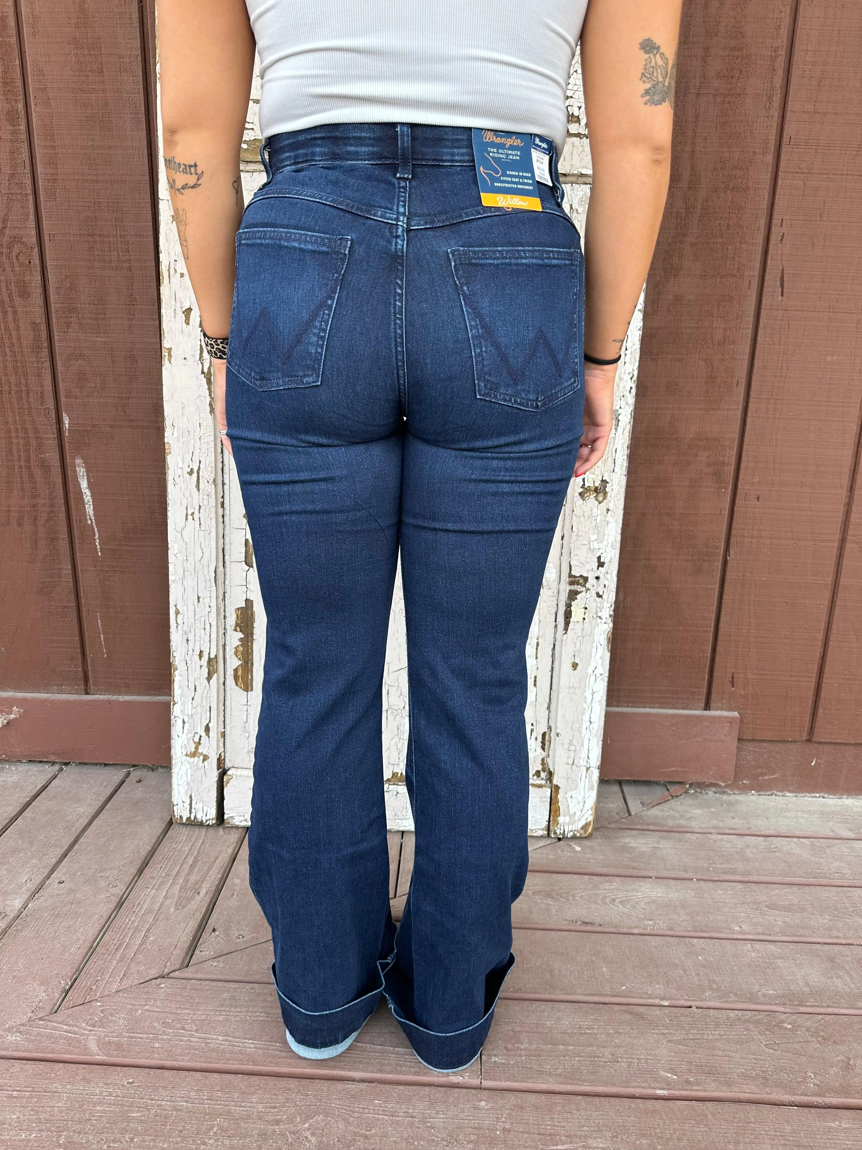 Wrangler Women's Willow Sloane Mid Rise Trouser Jean 112352986